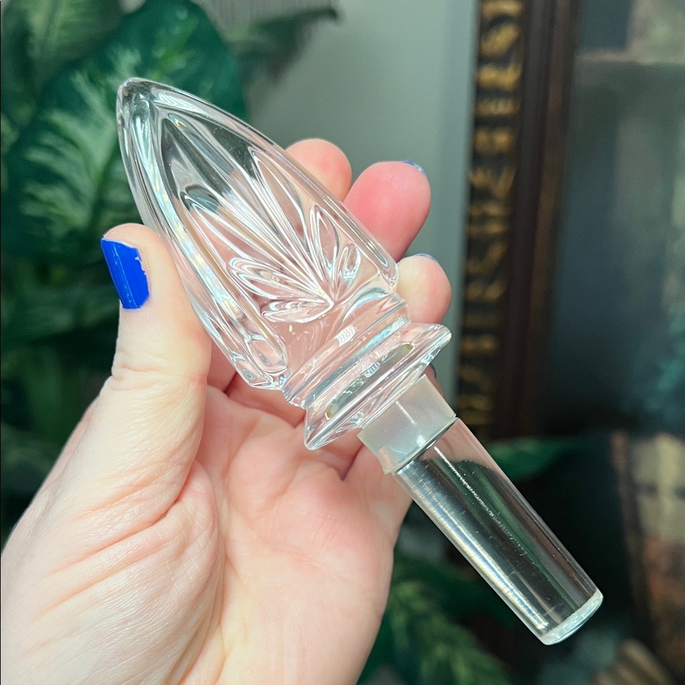 Beautiful Vintage Estate Crystal Glass Wine Bottle Stopper